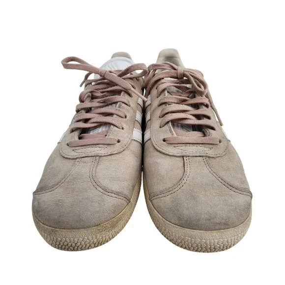Adidas Gazelle Women's Suede Sneakers Pinky Beige & White Women's Size 8 - Picture 2 of 8